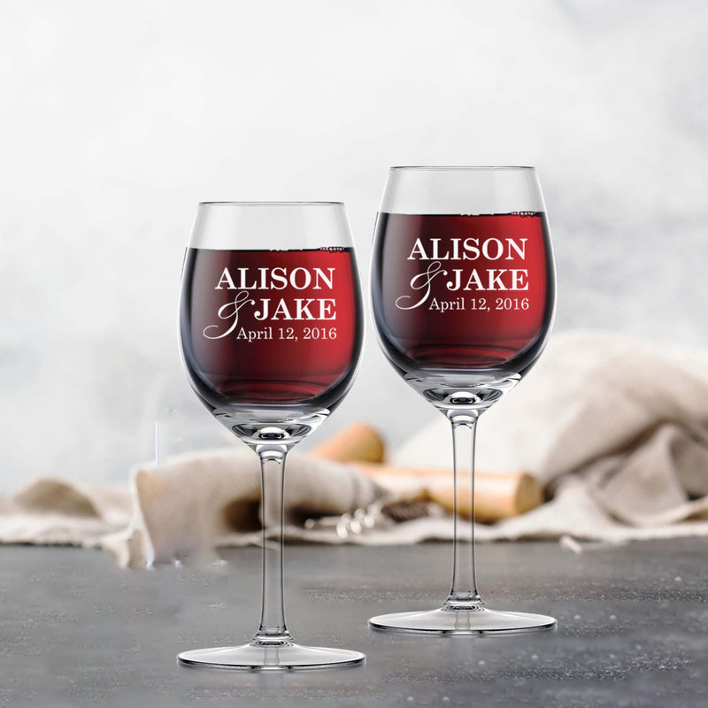 Customized Fancy Name and Date Glasses