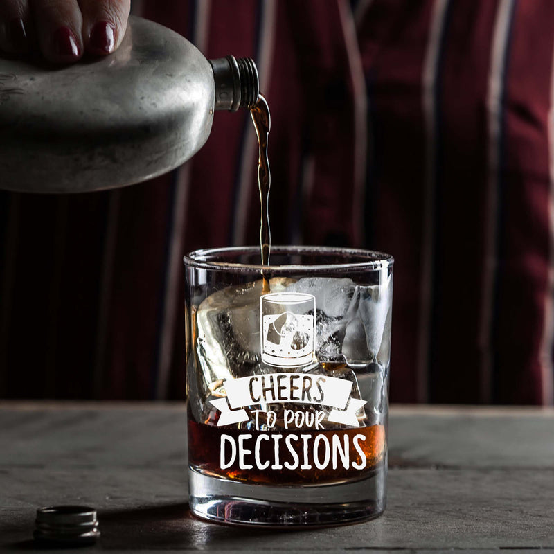 Cheers to Pour Decisions Personalized Scotch Glass