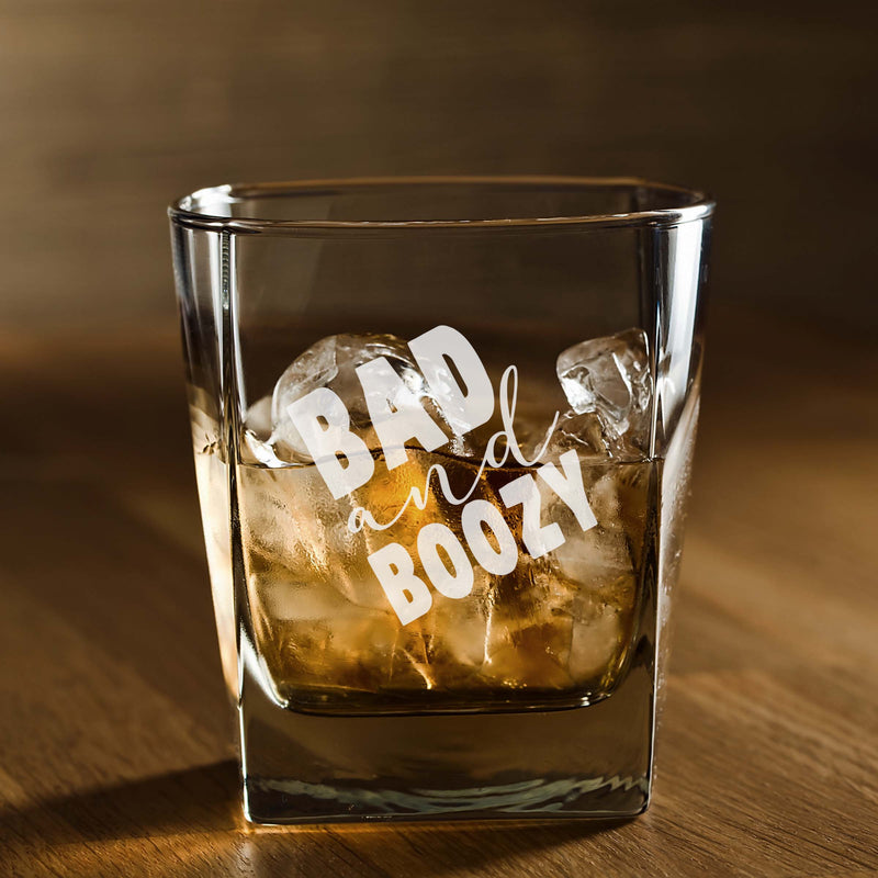 Bad and Boozy Personalized Scotch Glass