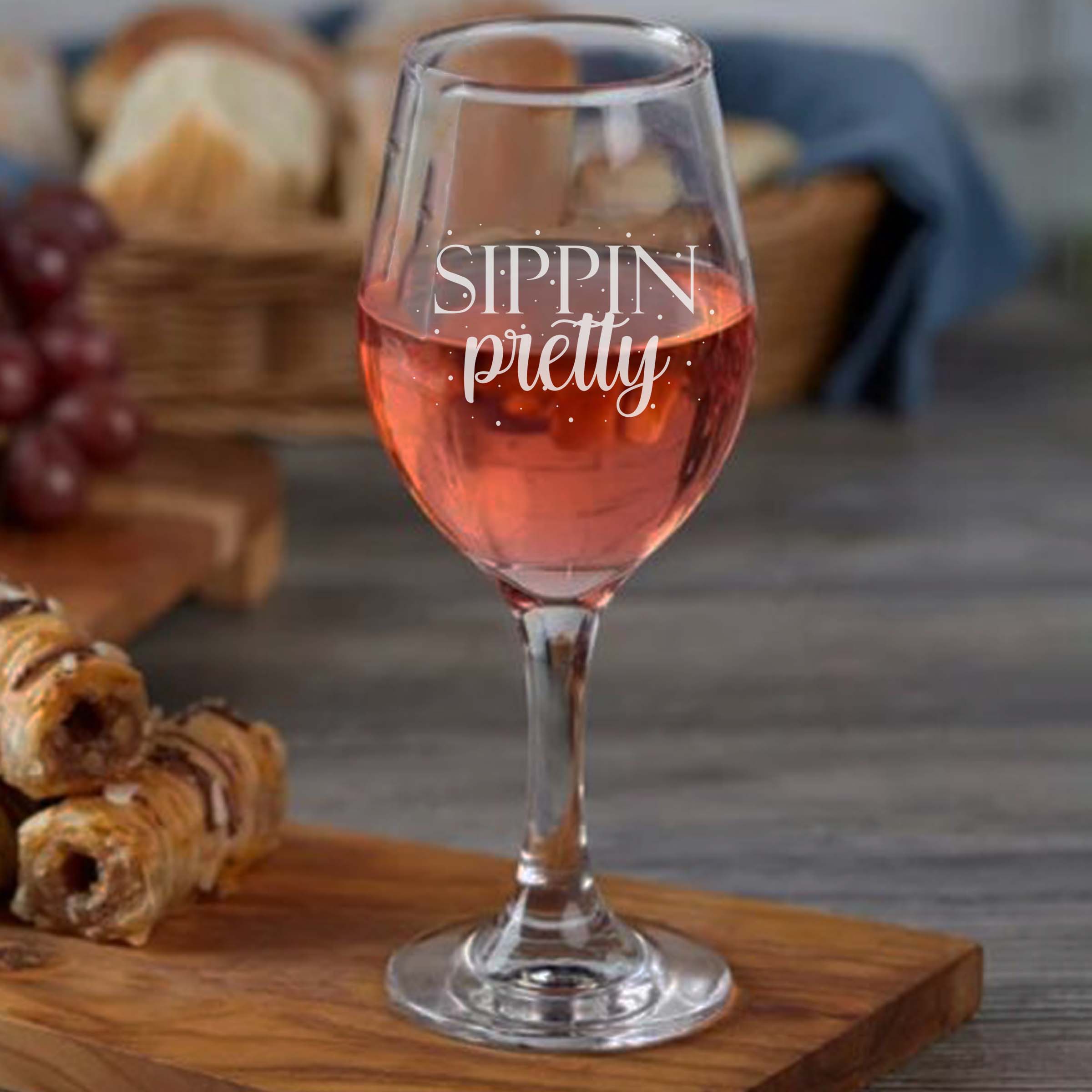 Sippin' Pretty Stemless Wine Glass