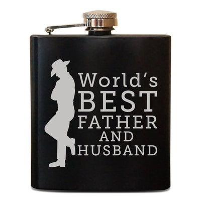 Personalized Flask - World's Best Dad & Husband - Froolu - 1