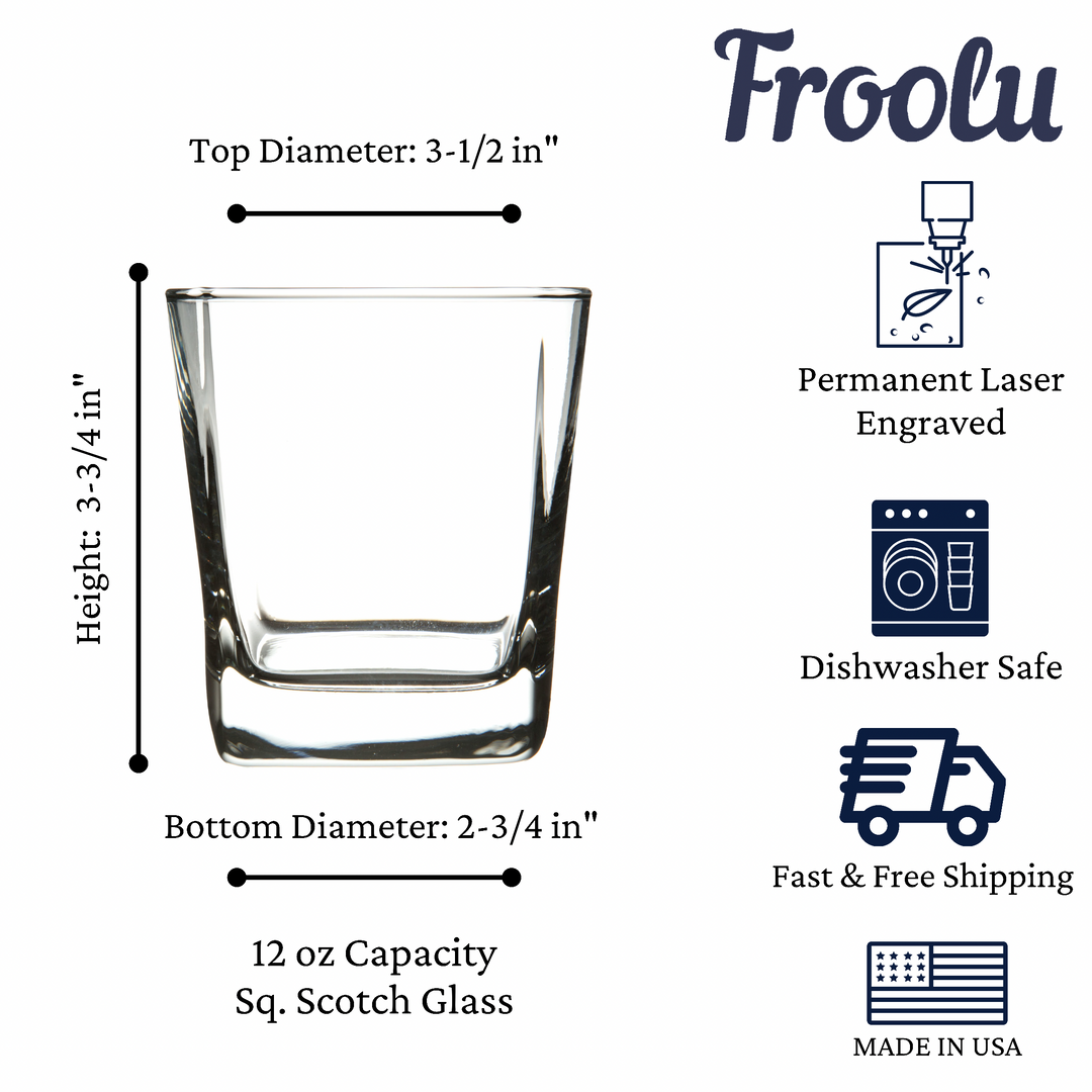 Elegant Groomsman Personalized Scotch Glass