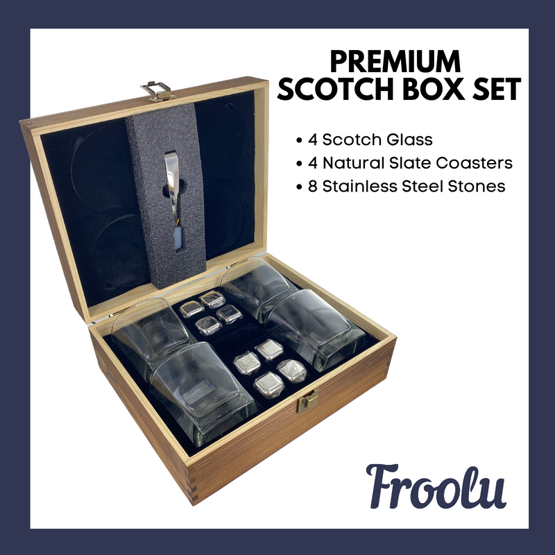Etched Unique Initial & Name Scotch Box Gift Set