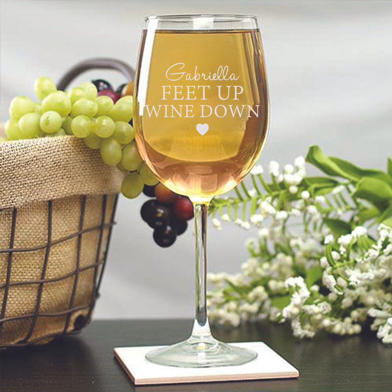 Personalized Feet Up Wine Down