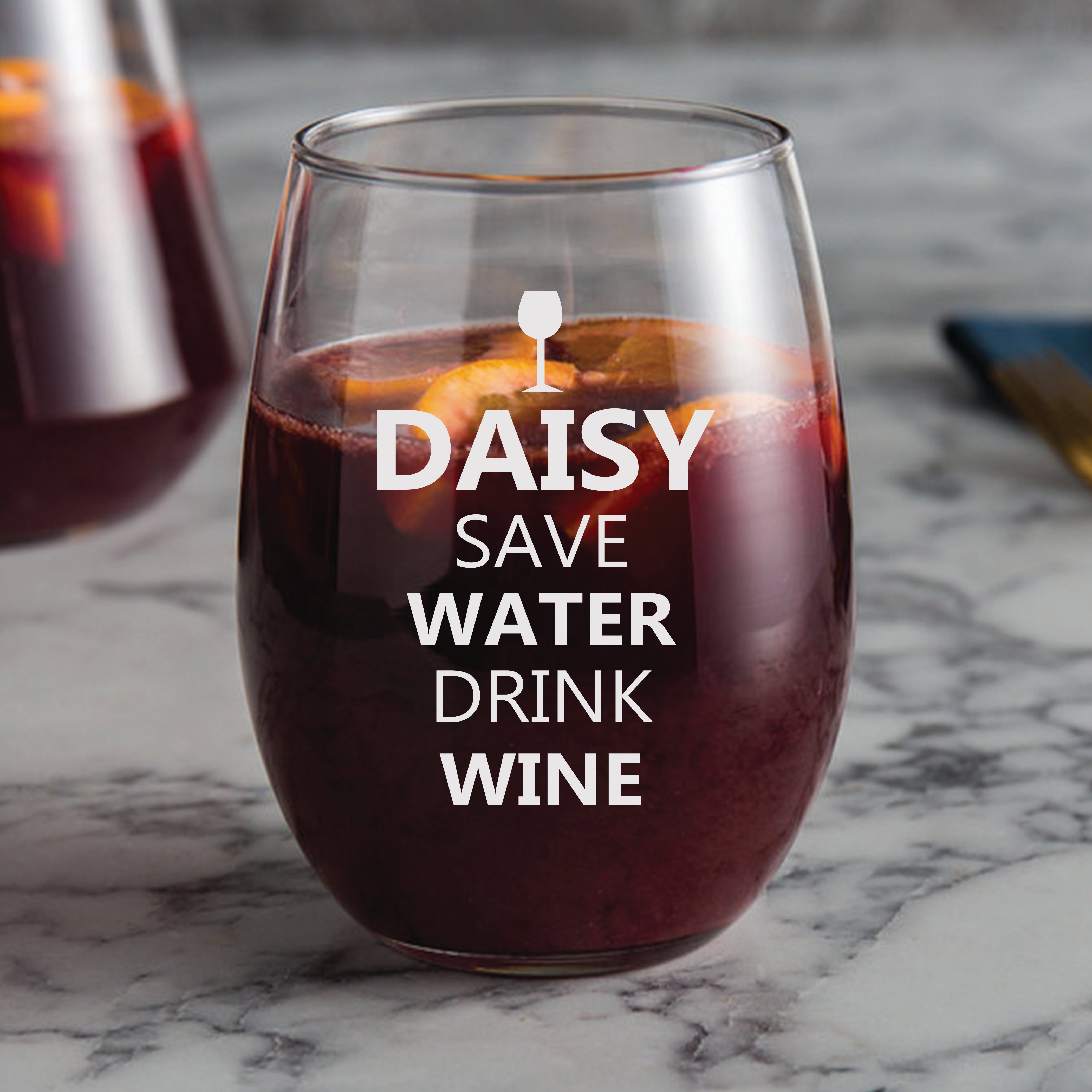 Customizable Save Water Drink Wine