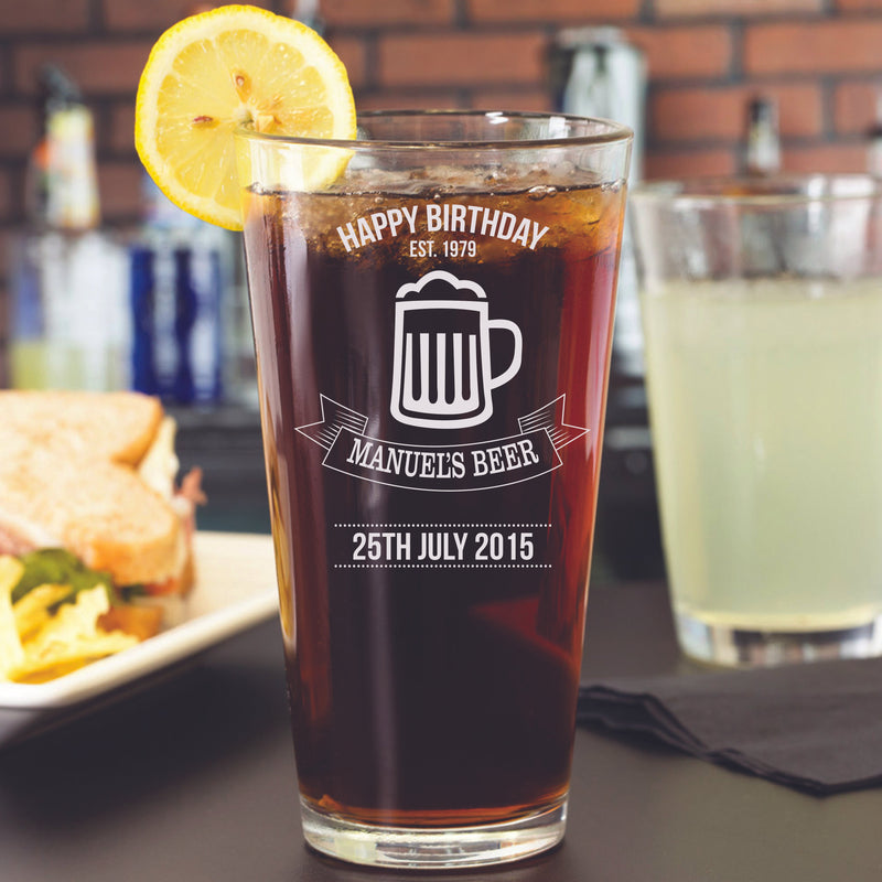 Personalized Happy Birthday Beer