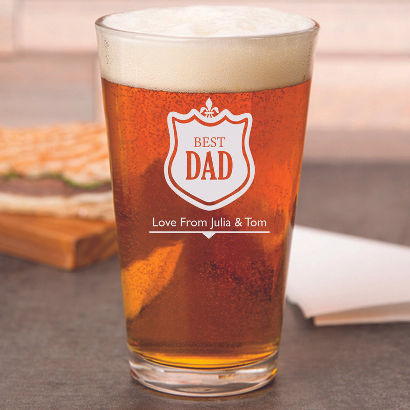 Personalized Best Dad Shield