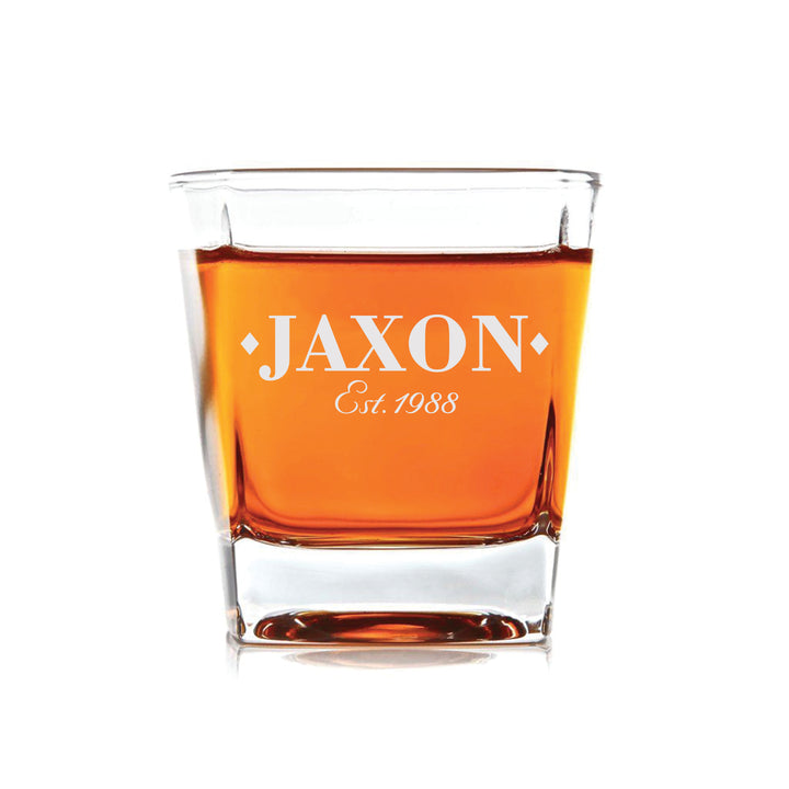 Customized Name & Est. Scotch Glass