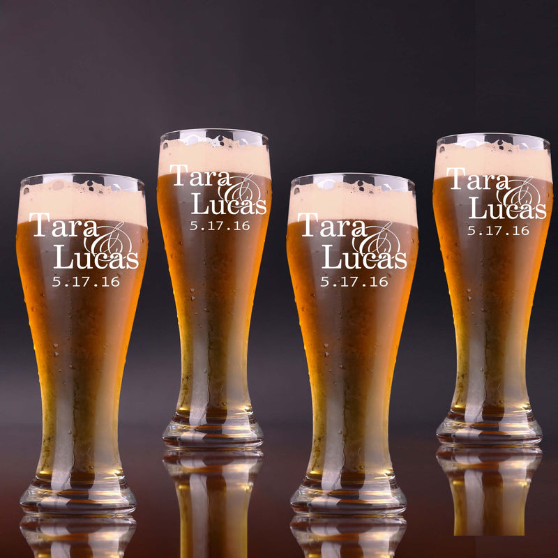 Anniversary Personalized Beer Glass Set