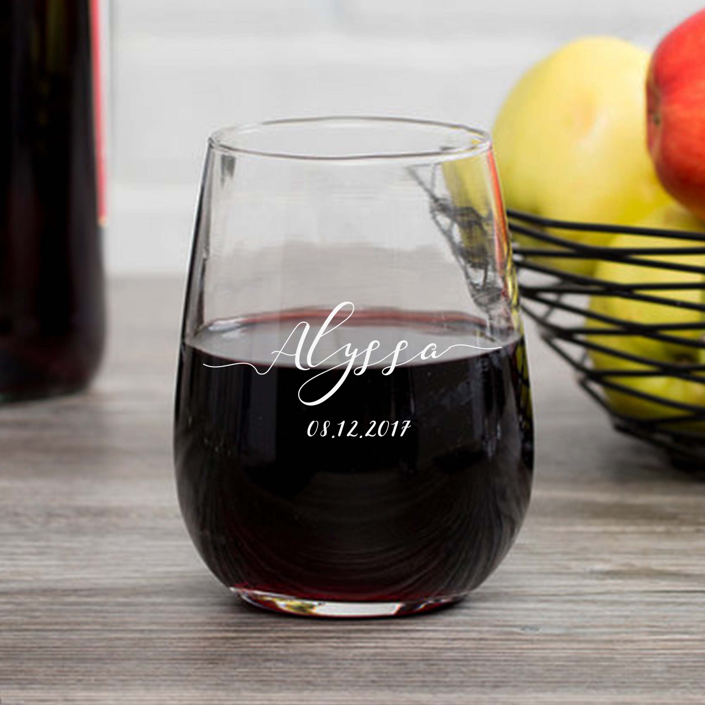 Simple Elegant Customized Wine Glass