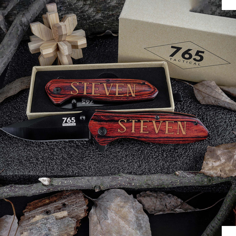 Personalized Unique Groomsmen Pocket Knife and Box Option