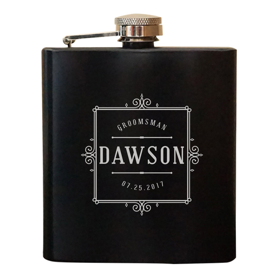 Personalized Groomsmen Flask (4137)