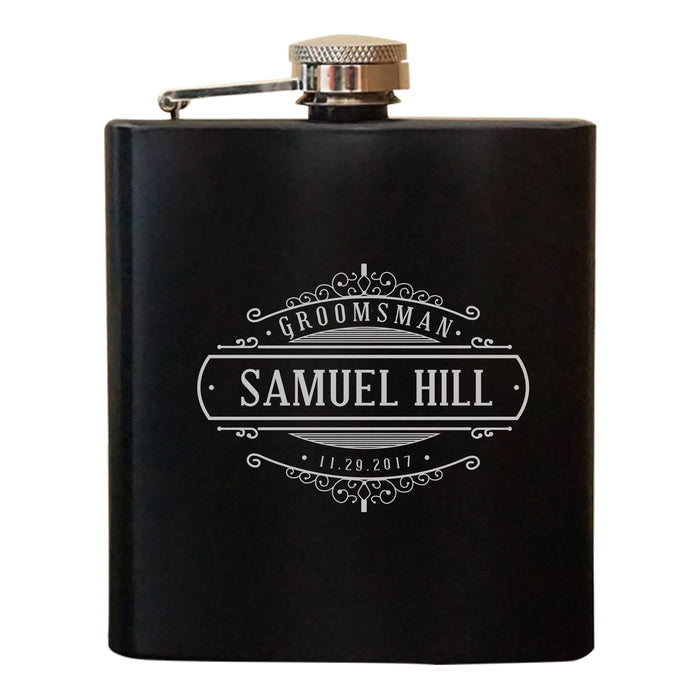 Customized Groomsmen Flask (4140)