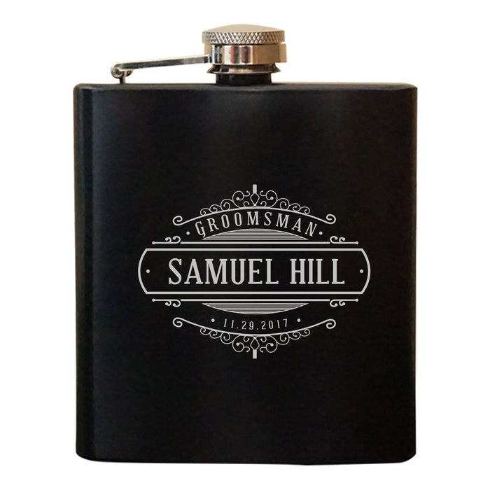 Personalized Groomsmen Flask (4140)