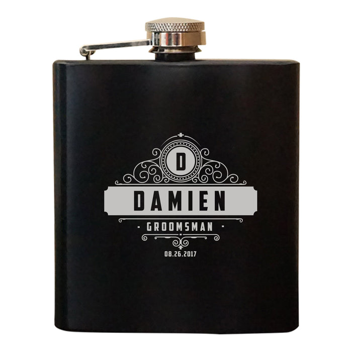 Personalized Groomsmen Flask (4147)