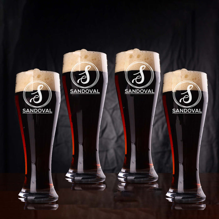 Monogram Customized Glass Set