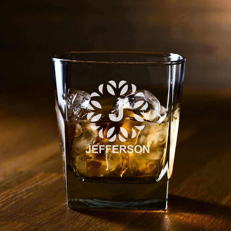 Elegant Initial Personalized Scotch Glass