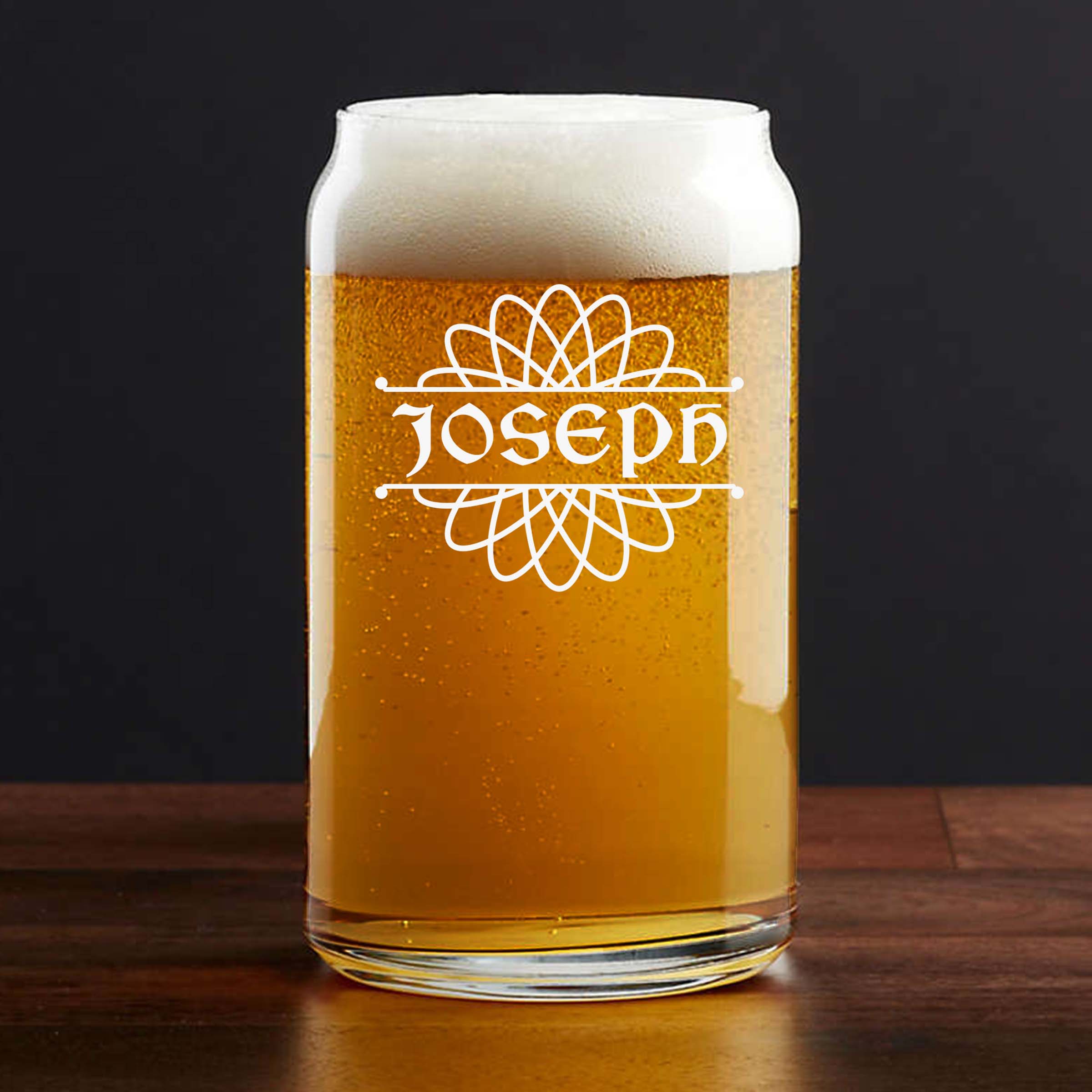 Personalized Atom Single Beer Glass