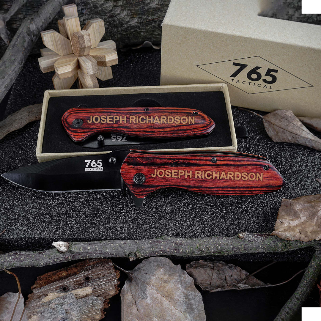 Personalized Air Force Pocket Knife and Box Option