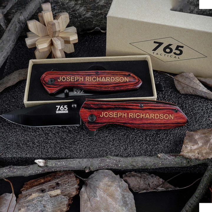 Personalized Air Force Pocket Knife and Box Option