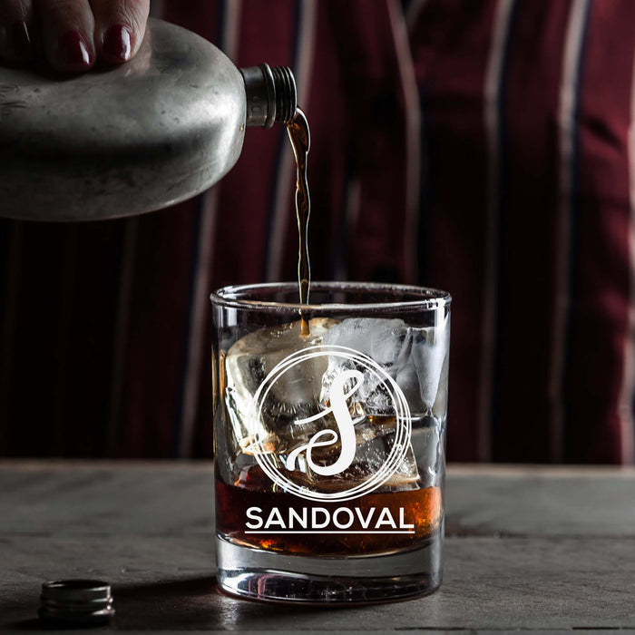 Simple Initial Customized Scotch Glass