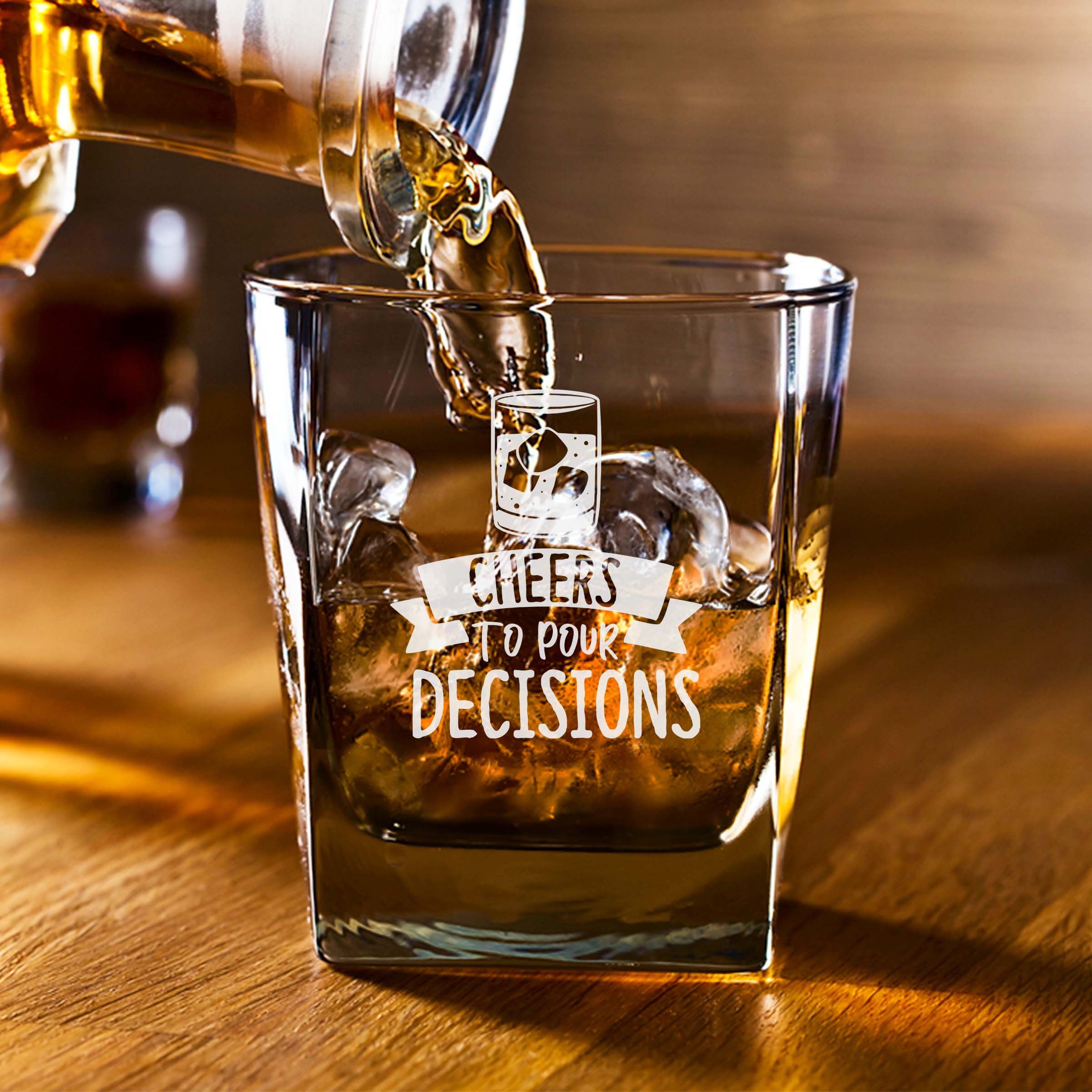 Cheers to Pour Decisions Personalized Scotch Glass