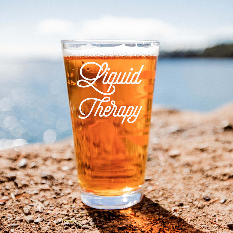 Customized Liquid Therapy Single Beer Glass