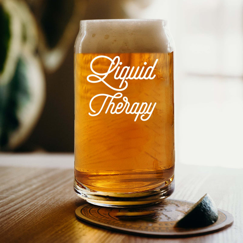 Personalized Liquid Therapy Single Beer Glass
