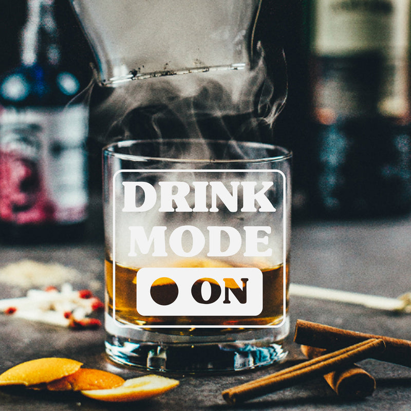 Drink Mode On Engraved Scotch Glass