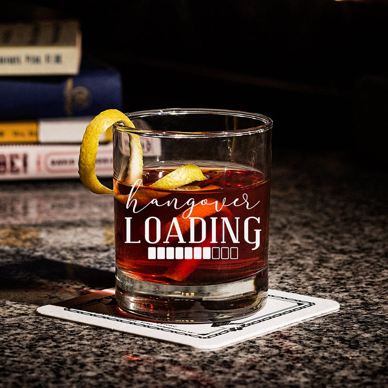 Hangover Loading Etched Scotch Glass