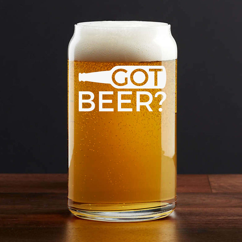 Etched Got Beer? Single Beer Glass