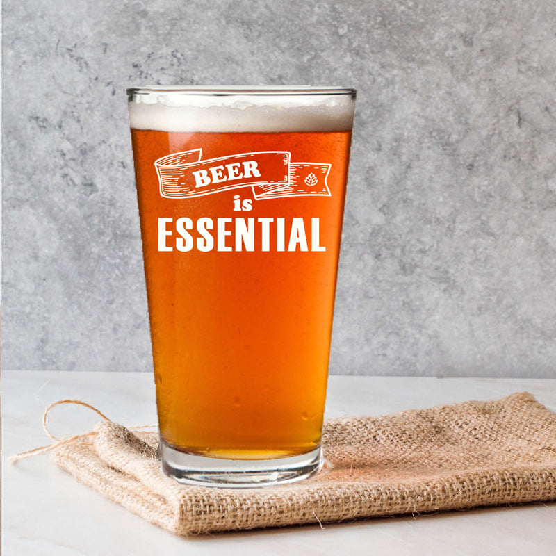 Etched Beer is Essential Single Beer Glass