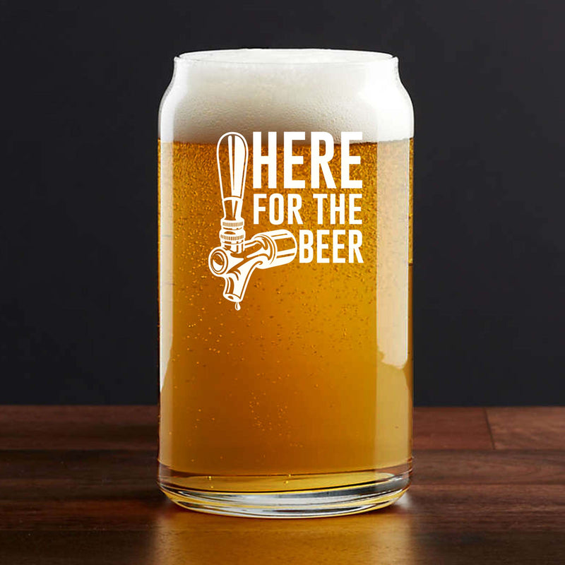 Engraved Here for the Beer Single Beer Glass