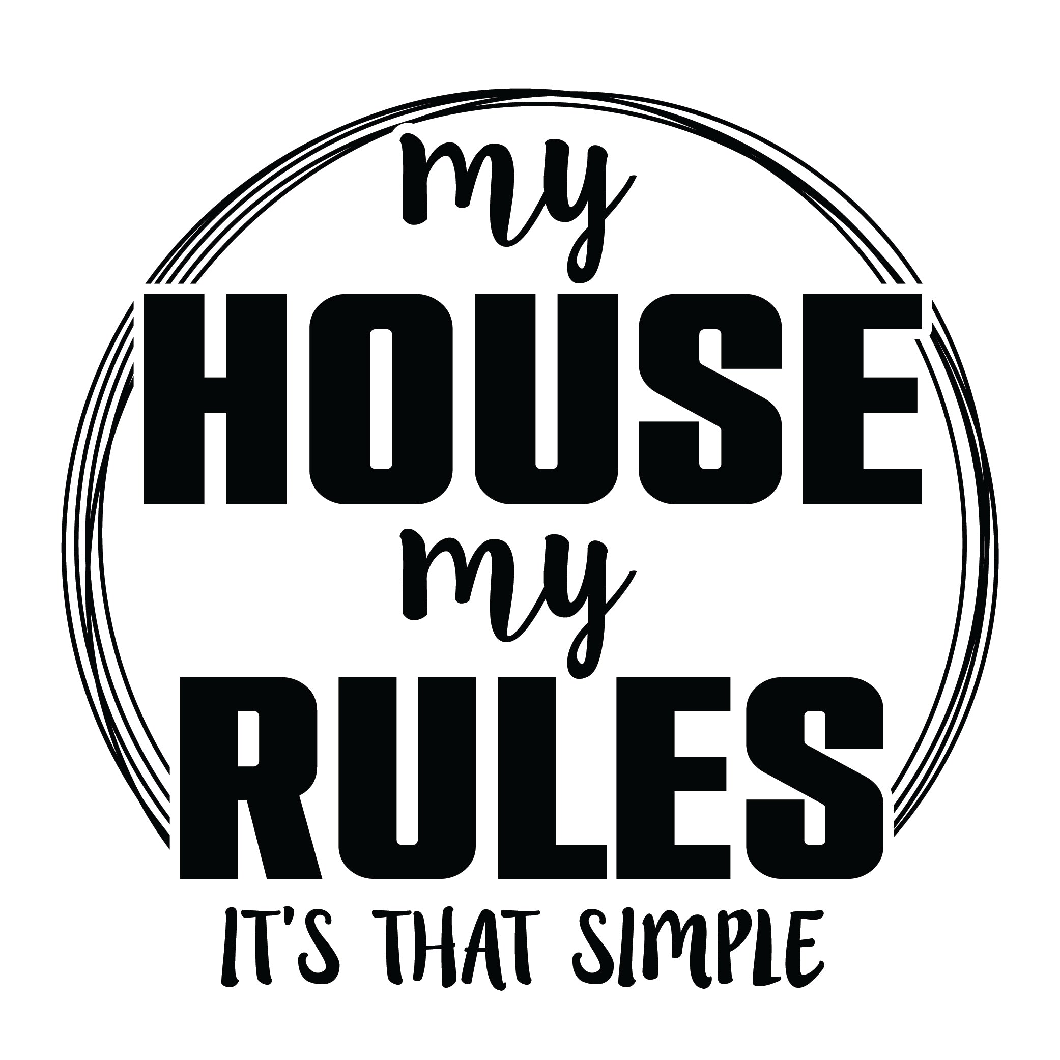 My House My Rules It's That Simple