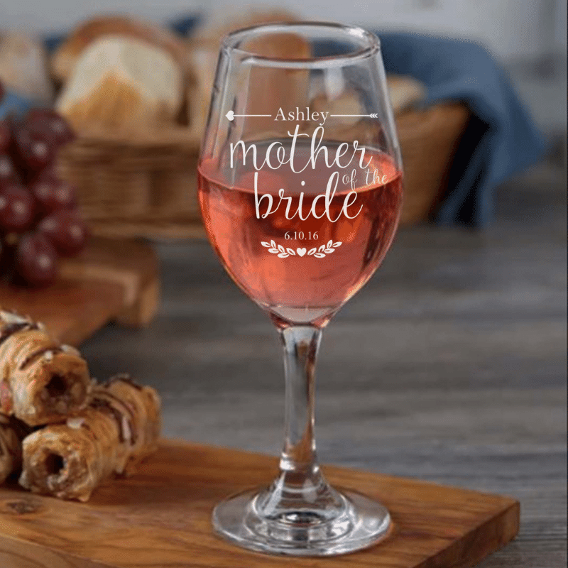 Mother of the Bride Elegant Wine Glass