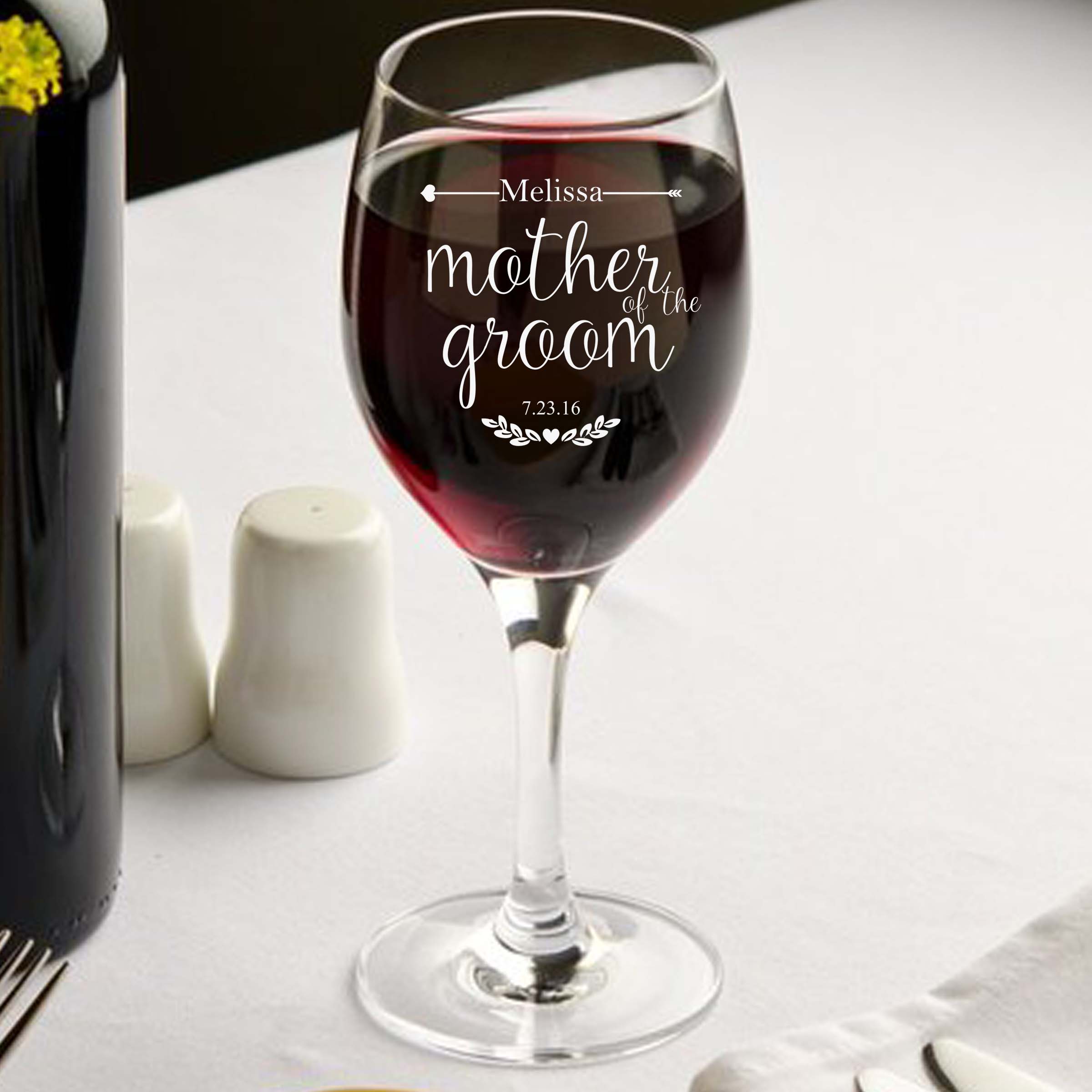 Mother of the Groom Elegant Wine Glass