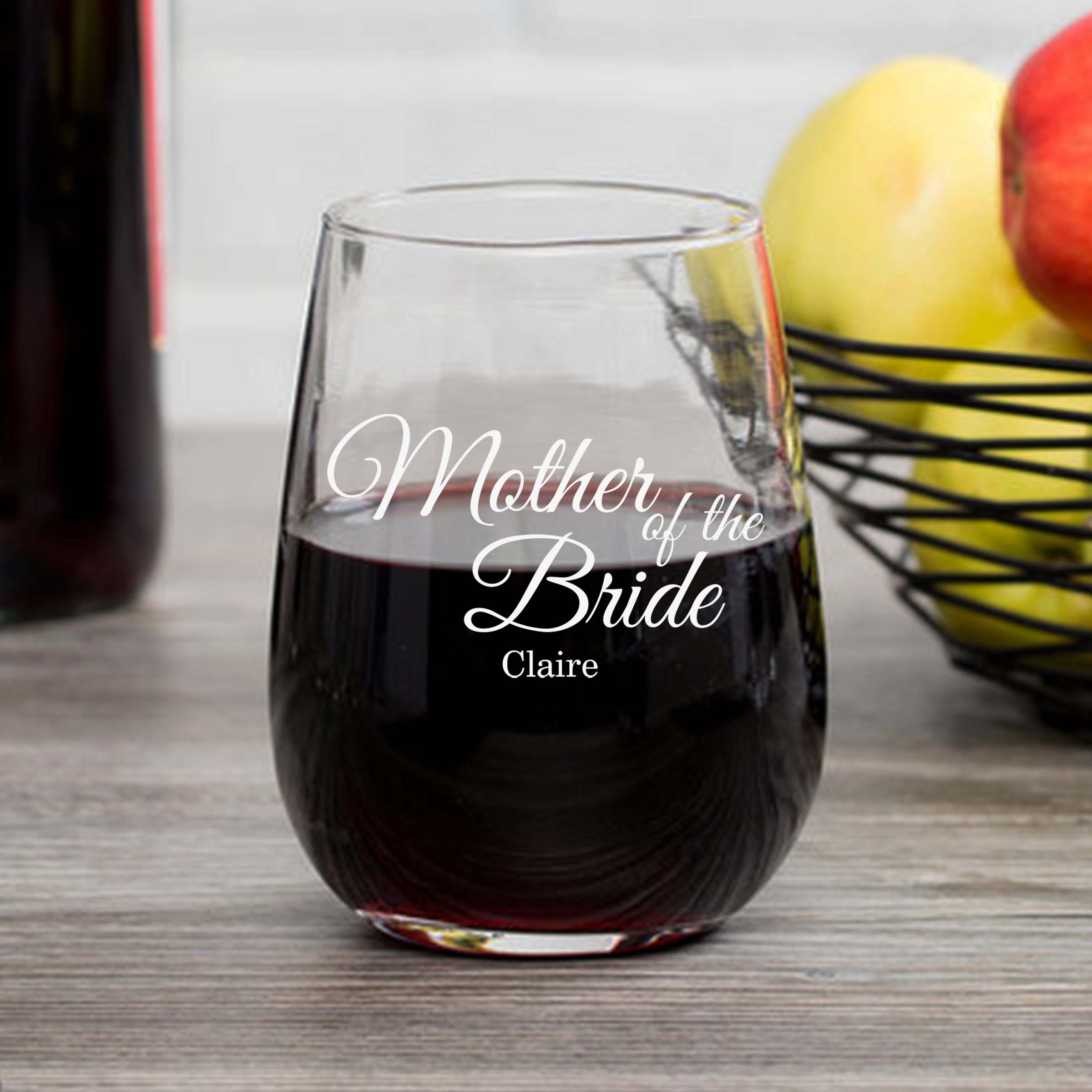 Mother of the Bride Wine Glass