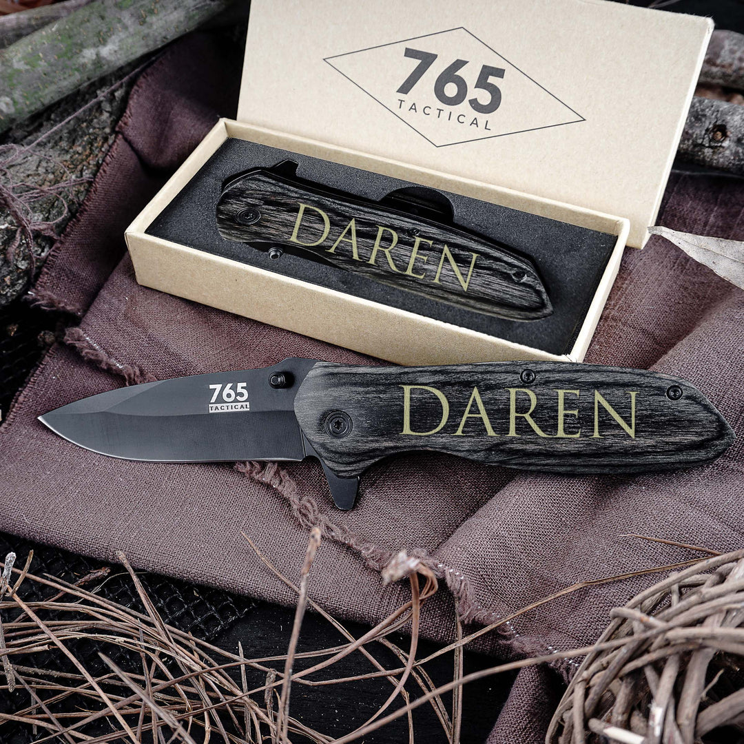 Customized Simple Pocket Knife and Box Option