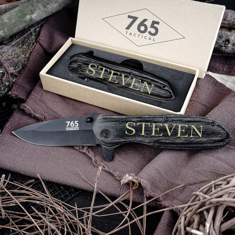 Personalized Simple Groomsmen Design Pocket Knife and Box Option