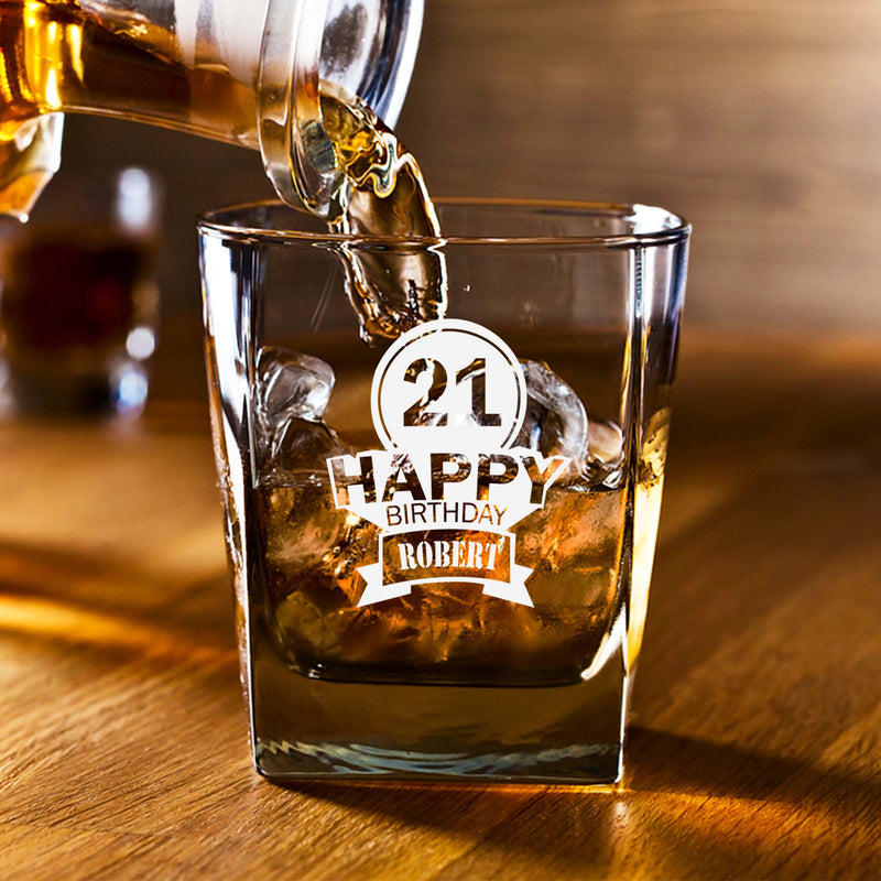Happy Birthday Personalized Scotch Glass