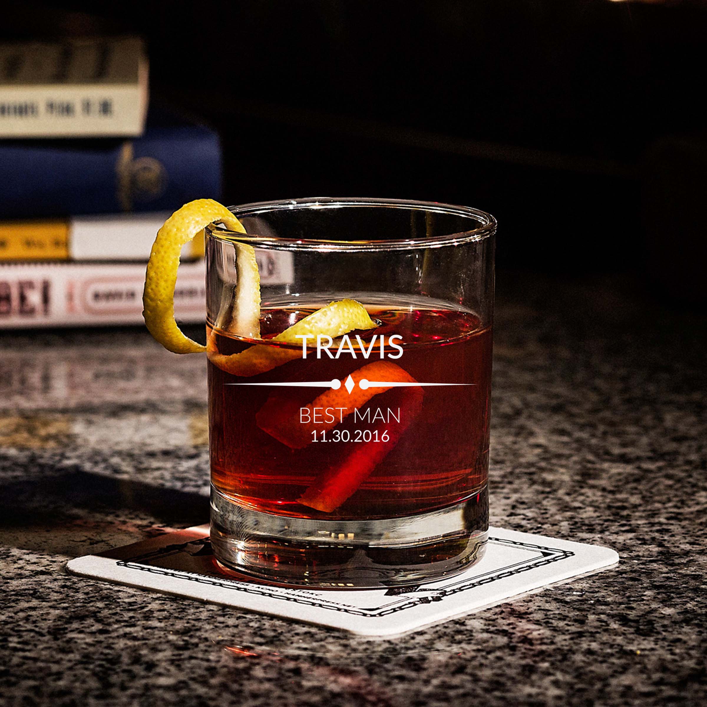 Best Man Personalized Scotch Glass