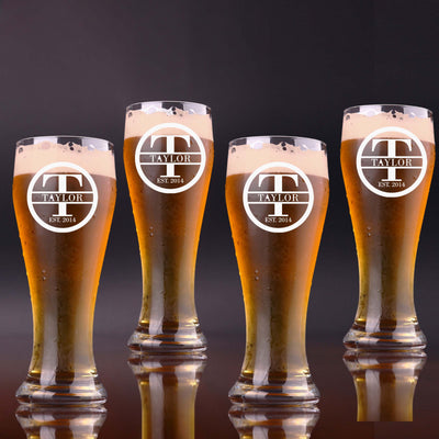 Personalized Engraved Beer Glasses Set – Froolu