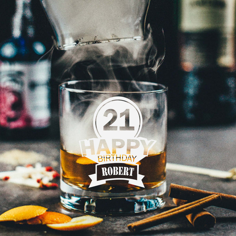Happy Birthday Personalized Scotch Glass