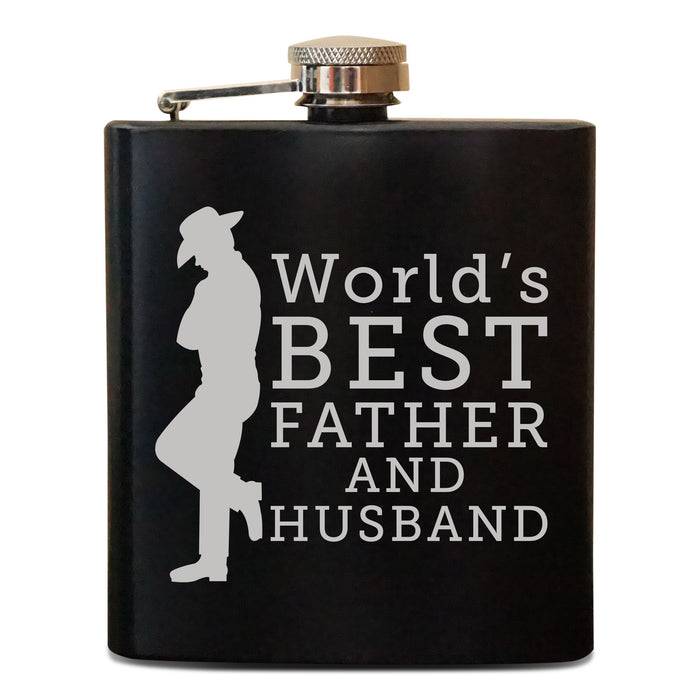 Personalized Flask - World's Best Dad & Husband