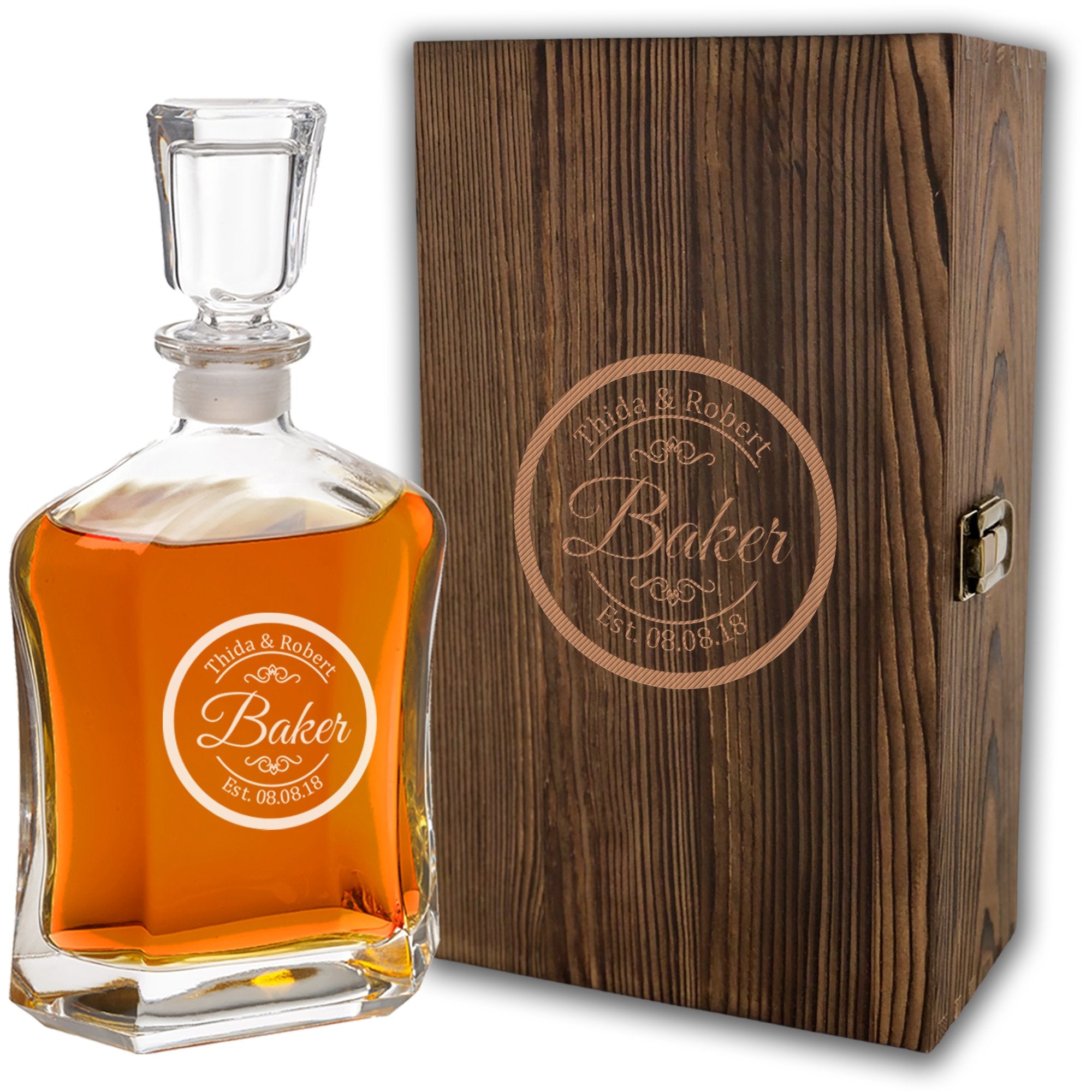 Premium Personalized Whiskey Decanter w/ Box