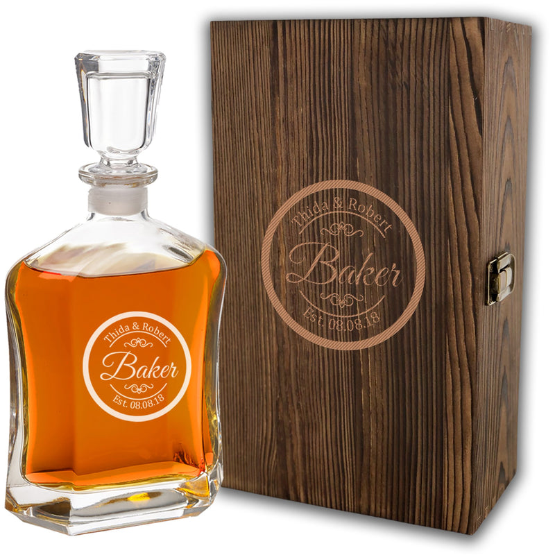 Premium Custom Whiskey Decanter w/ Box