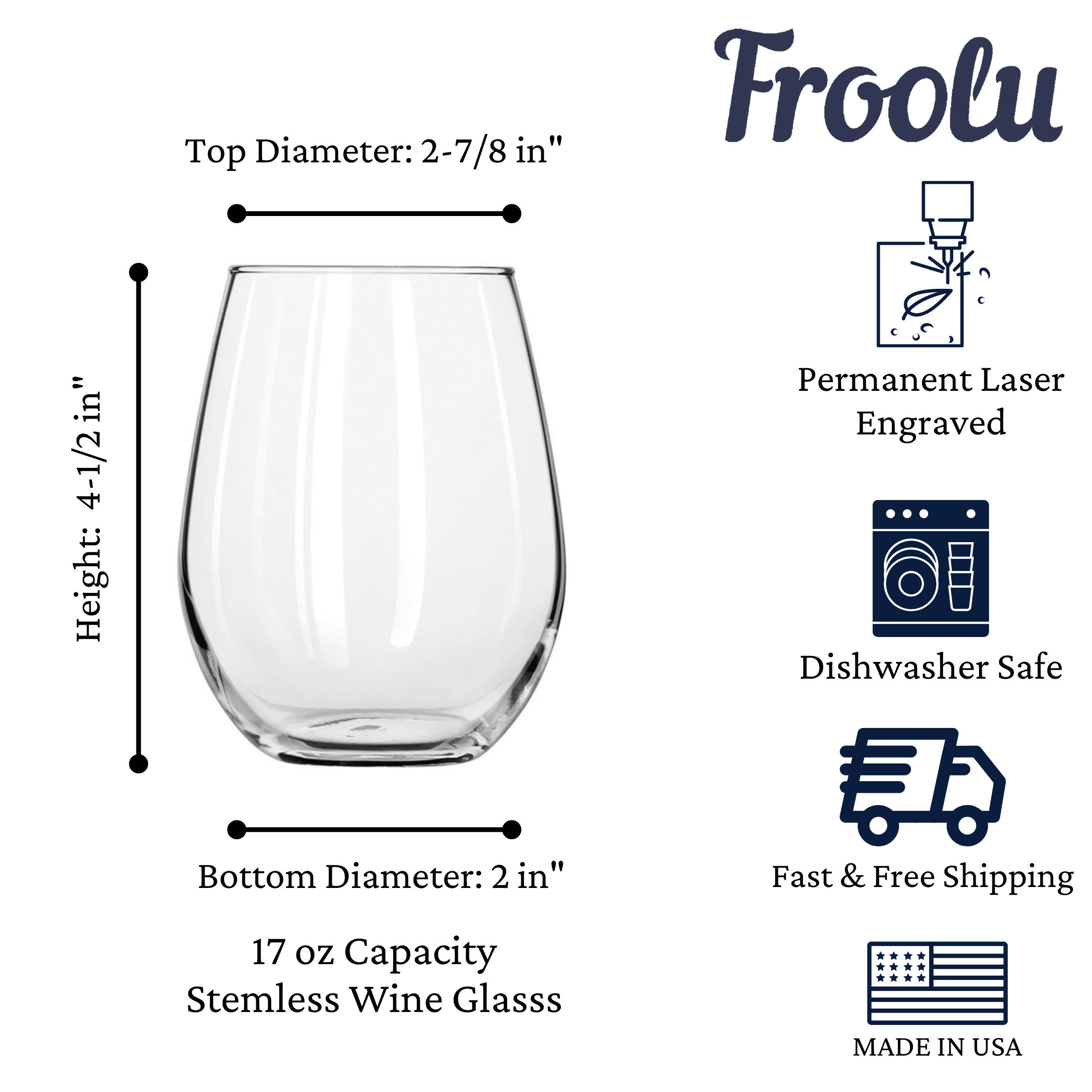 Simple Elegant Customized Wine Glass