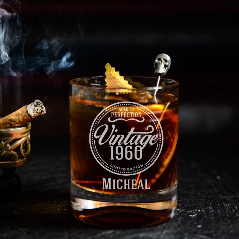 Aged to Perfection Personalized Scotch Glass