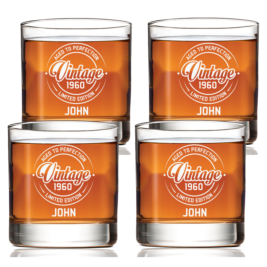 Customized Limited Edition Scotch Glass Set of 4