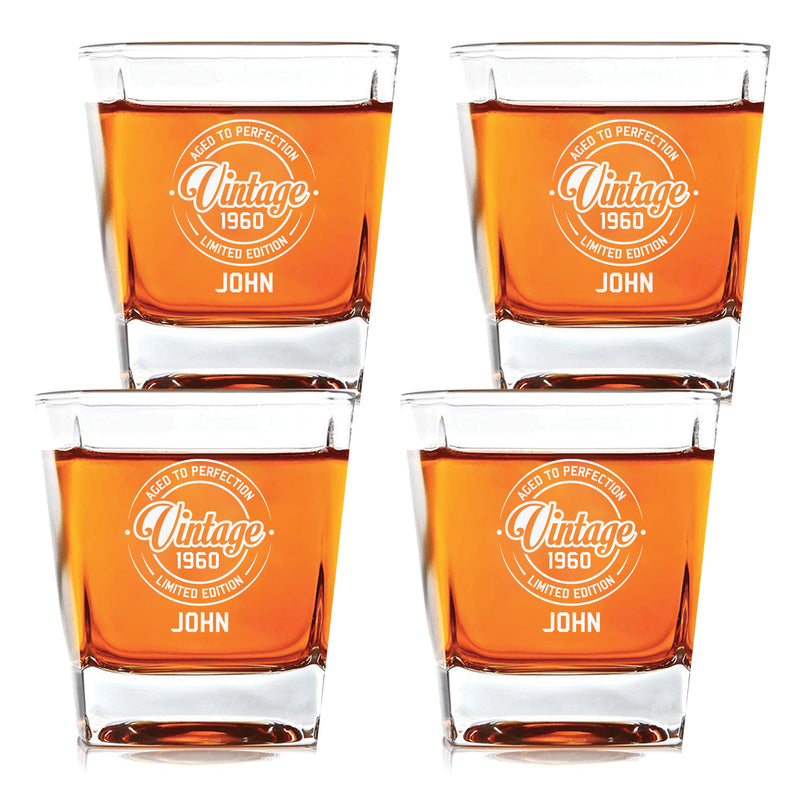 Customized Limited Edition Scotch Glass Set of 4
